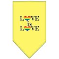 Mirage Pet Products Love is Love Screen Print BandanaYellow Large 66-192 LGYW